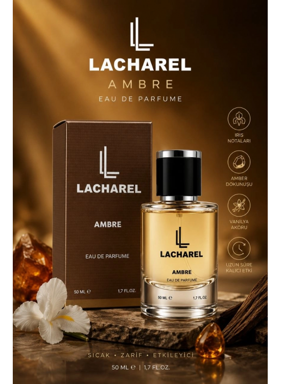 LACHAREL Ambre Eau De Parfum 50 ML Vanilyalı Amber ve Sıcak Baharatlı Parfüm LACHAREL Ambre Eau De Parfum 50 ML Vanilyalı Amber ve Sıcak Baharatlı Parfüm