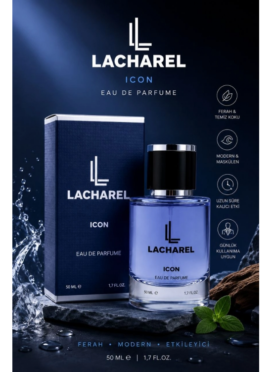 LACHAREL Icon Eau De Parfum 50 ML Ferah Odunsu Amber Maskülen Parfüm