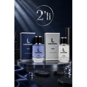 LACHAREL Icon ve Aura 2'li Erkek Parfüm Seti Eau De Parfum 2x50 ML