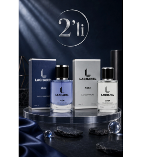 LACHAREL Icon ve Aura 2'li Erkek Parfüm Seti Eau De Parfum 2x50 ML