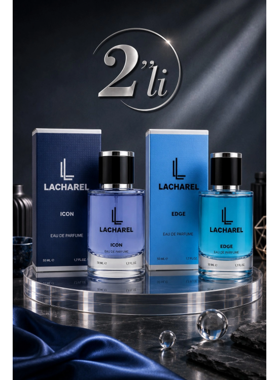 LACHAREL Icon ve Edge 2'li Erkek Parfüm Seti Eau De Parfum 2x50 ML