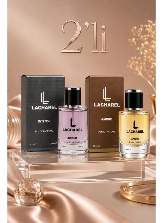 LACHAREL Intense ve Ambre 2'li Kadın Parfüm Seti Eau De Parfum 2x50 ML LACHAREL Intense ve Ambre 2'li Kadın Parfüm Seti Eau De Parfum 2x50 ML