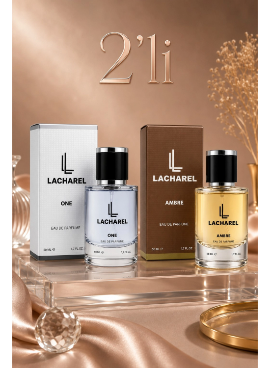 LACHAREL One ve Ambre 2'li Kadın Parfüm Seti Eau De Parfum 2x50 ML LACHAREL One ve Ambre 2'li Kadın Parfüm Seti Eau De Parfum 2x50 ML