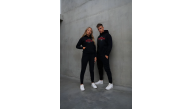 Yılbaşı Merry Christmas Baskılı Oversize Kapüşonlu Sweatshirt Hoodie - Siyah