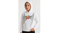 Metallica İki İplik Kapüşonlu Ön ve Arka Baskılı hoodie - Beyaz Metallica İki İplik Kapüşonlu Ön ve Arka Baskılı hoodie - Beyaz