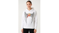 Metallica İki İplik Kapüşonlu Ön ve Arka Baskılı hoodie - Beyaz Metallica İki İplik Kapüşonlu Ön ve Arka Baskılı hoodie - Beyaz