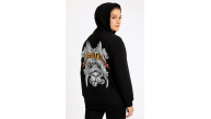 Metallica İki İplik Kapüşonlu Ön ve Arka Baskılı hoodie - Siyah Metallica İki İplik Kapüşonlu Ön ve Arka Baskılı hoodie - Siyah