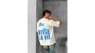 Erkek Ön ve Arka Baskılı T-Shirt Kısa Kol Bisiklet Yaka Regular Fit Tişört - Beyaz Erkek Ön ve Arka Baskılı T-Shirt Kısa Kol Bisiklet Yaka Regular Fit Tişört - Beyaz