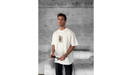 ERKEK Tişört Kısa kol Ön ve Arka Baskılı Oversize Bisiklet Yaka T-Shirt - Beyaz ERKEK Tişört Kısa kol Ön ve Arka Baskılı Oversize Bisiklet Yaka T-Shirt - Beyaz