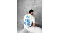 Erkek Ön ve Arka Baskılı T-Shirt Kısa Kol Bisiklet Yaka Regular Fit Tişört - Beyaz Erkek Ön ve Arka Baskılı T-Shirt Kısa Kol Bisiklet Yaka Regular Fit Tişört - Beyaz