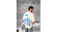 Erkek Ön ve Arka Baskılı T-Shirt Kısa Kol Bisiklet Yaka Regular Fit Tişört - Beyaz Erkek Ön ve Arka Baskılı T-Shirt Kısa Kol Bisiklet Yaka Regular Fit Tişört - Beyaz