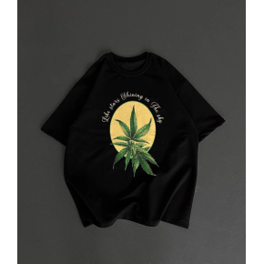 Erkek Baskılı T-Shirt Kısa Kol Bisiklet Yaka Regular Fit Yazlık Tişört - SiyahSiyah
