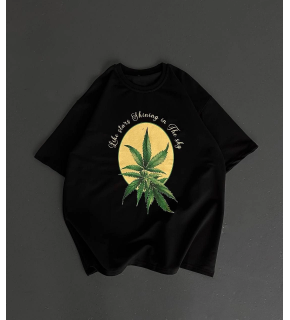 Erkek Baskılı T-Shirt Kısa Kol Bisiklet Yaka Regular Fit Yazlık Tişört - SiyahSiyah