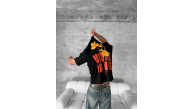 Erkek Ön ve Arka Baskılı T-Shirt Kısa Kol Bisiklet Yaka Regular Fit Tişört - Siyah Erkek Ön ve Arka Baskılı T-Shirt Kısa Kol Bisiklet Yaka Regular Fit Tişört - Siyah