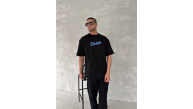 Erkek Ön ve Arka Baskılı T-Shirt Kısa Kol Bisiklet Yaka Regular Fit Tişört - Siyah Erkek Ön ve Arka Baskılı T-Shirt Kısa Kol Bisiklet Yaka Regular Fit Tişört - Siyah