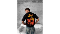 Erkek Ön ve Arka Baskılı T-Shirt Kısa Kol Bisiklet Yaka Regular Fit Tişört - Siyah Erkek Ön ve Arka Baskılı T-Shirt Kısa Kol Bisiklet Yaka Regular Fit Tişört - Siyah