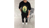 Erkek Baskılı T-Shirt Kısa Kol Bisiklet Yaka Regular Fit Yazlık Tişört - SiyahSiyah Erkek Baskılı T-Shirt Kısa Kol Bisiklet Yaka Regular Fit Yazlık Tişört - SiyahSiyah