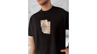ERKEK Tişört Kısa Kol Ön ve Arka Baskılı Oversize Bisiklet Yaka T-shirt - Siyah ERKEK Tişört Kısa Kol Ön ve Arka Baskılı Oversize Bisiklet Yaka T-shirt - Siyah