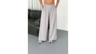 Kadın Osy Modal Yumuşak Kumaş Bisiklet Yaka T-shirt Bol paça Pantolon ikili Takım - Boyalı Gri Kadın Osy Modal Yumuşak Kumaş Bisiklet Yaka T-shirt Bol paça Pantolon ikili Takım - Boyalı Gri