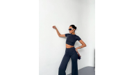 Kadın Osy Modal Yumuşak Dokulu Kumaş Kısa Kollu Crop Alt ispanyol Paça Pantolon ikili Takım - Füme Kadın Osy Modal Yumuşak Dokulu Kumaş Kısa Kollu Crop Alt ispanyol Paça Pantolon ikili Takım - Füme
