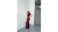 Kadın Osy Modal Yumuşak Dokulu Kumaş Nakış işlemeli Rahat Bol Paça Eşofman Pantolon - Bordo Kadın Osy Modal Yumuşak Dokulu Kumaş Nakış işlemeli Rahat Bol Paça Eşofman Pantolon - Bordo