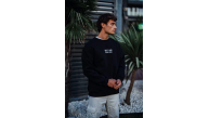 Erkek Bisiklet Yaka 3 İplik Pamuklu Baskılı SweatShirt - Siyah Erkek Bisiklet Yaka 3 İplik Pamuklu Baskılı SweatShirt - Siyah