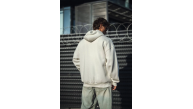 Erkek Tam Fermuarlı Cepli Kapüşonlu 3 iplik pamuklu hoodie Sweatshirt - Beyaz Erkek Tam Fermuarlı Cepli Kapüşonlu 3 iplik pamuklu hoodie Sweatshirt - Beyaz
