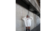 Kadın 3 iplik Pamuklu Bisiklet Yaka GÜL Baskılı SweatShirt - BeyazBeyaz