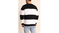 Erkek 3 iplik pamuklu Parçalı Bisiklet Yaka SweatShirt - Siyah Erkek 3 iplik pamuklu Parçalı Bisiklet Yaka SweatShirt - Siyah