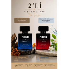 Polizei 2'Li Erkek Parfüm EDP 50 ML Kalıcı Odunsu ve Fresh koku