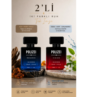 Polizei 2'Li Erkek Parfüm EDP 50 ML Kalıcı Odunsu ve Fresh koku