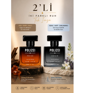 Polizei 2'Li Erkek Parfüm EDP 50 ML Kalıcı Odunsu ve Fresh koku