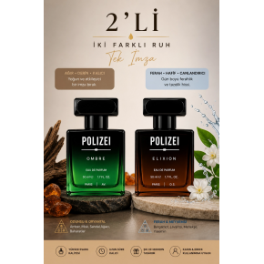 Polizei 2'Li Erkek Parfüm EDP 50 ML Kalıcı Odunsu ve Fresh koku