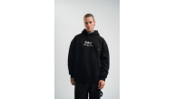 Erkek 3 İplik Pamuklu Kapüşonlu Baskılı Cepli Oversize Sweatshirt Hoodie - Siyah Erkek 3 İplik Pamuklu Kapüşonlu Baskılı Cepli Oversize Sweatshirt Hoodie - Siyah