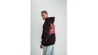 Erkek Nakışlı Kapüşonlu Oversize 3 İplik Pamuklu SweatShirt Hoodie - Siyah Erkek Nakışlı Kapüşonlu Oversize 3 İplik Pamuklu SweatShirt Hoodie - Siyah