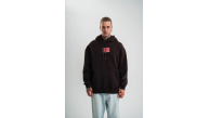 Erkek Nakışlı Kapüşonlu Oversize 3 İplik Pamuklu SweatShirt Hoodie - Siyah Erkek Nakışlı Kapüşonlu Oversize 3 İplik Pamuklu SweatShirt Hoodie - Siyah