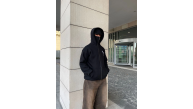 Erkek 3 iplik Samuray kapüşonlu ZIP Fermuarlı SweatShirt Hoodie - Siyah Erkek 3 iplik Samuray kapüşonlu ZIP Fermuarlı SweatShirt Hoodie - Siyah