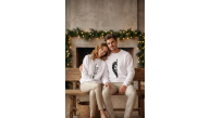 Oversize Bisiklet Yaka Sevgililer Günü Baskılı Sweatshirt - Beyaz Oversize Bisiklet Yaka Sevgililer Günü Baskılı Sweatshirt - Beyaz