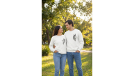 Sevgililer Günü Baskılı Oversize Bisiklet Yaka Sweatshirt - Beyaz Sevgililer Günü Baskılı Oversize Bisiklet Yaka Sweatshirt - Beyaz