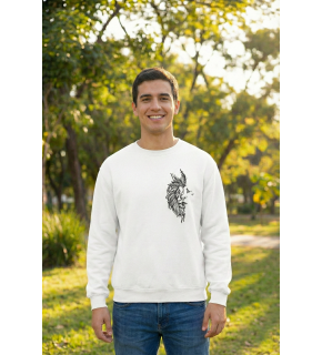 Sevgililer Günü Baskılı Oversize Bisiklet Yaka Sweatshirt - Beyaz