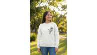 Sevgililer Gününe Baskılı Oversize Bisiklet Yaka Sweatshirt - Beyaz Sevgililer Gününe Baskılı Oversize Bisiklet Yaka Sweatshirt - Beyaz