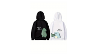 Sevgililer Günü Baskılı Oversize Kapüşonlu Sweatshirt Hoodie - Siyah Sevgililer Günü Baskılı Oversize Kapüşonlu Sweatshirt Hoodie - Siyah
