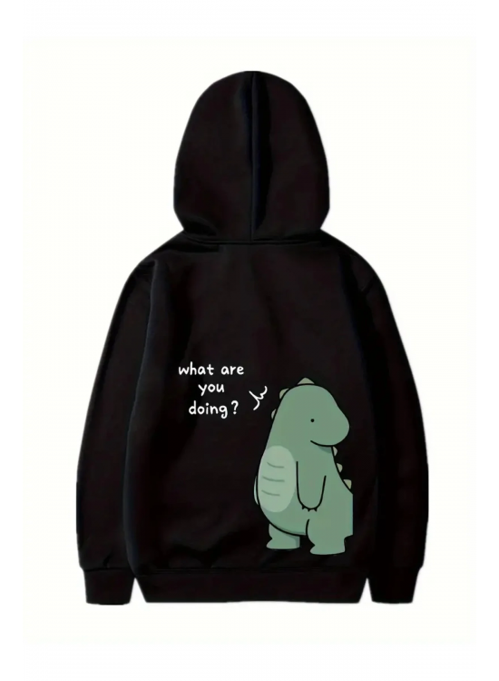 Sevgililer Günü Baskılı Oversize Kapüşonlu Sweatshirt Hoodie - Siyah Sevgililer Günü Baskılı Oversize Kapüşonlu Sweatshirt Hoodie - Siyah