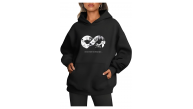 3 iplik Pamuklu Cepli  Kapüşonlu 10 Kasıma Özel SweatShirt Hoodie - Siyah