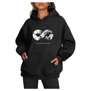 3 iplik Pamuklu Cepli  Kapüşonlu 10 Kasıma Özel SweatShirt Hoodie - Siyah