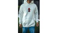 Erkek Kapüşonlu Kanguru Cepli Sweatshirt 3 İplik Pamuklu Baskılı Hoodie - Beyaz Erkek Kapüşonlu Kanguru Cepli Sweatshirt 3 İplik Pamuklu Baskılı Hoodie - Beyaz