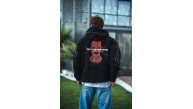 Erkek Kapüşonlu Kanguru Cepli Sweatshirt 3 İplik Pamuklu Baskılı Hoodie - Siyah Erkek Kapüşonlu Kanguru Cepli Sweatshirt 3 İplik Pamuklu Baskılı Hoodie - Siyah