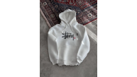 Kadın Oversize Kapüşonlu Cepli Baskılı 3 İplik Pamuklu Hoodie Sweatshirt - Beyaz Kadın Oversize Kapüşonlu Cepli Baskılı 3 İplik Pamuklu Hoodie Sweatshirt - Beyaz