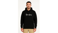 Erkek Kapüşonlu Kanguru Cepli Sweatshirt 3 İplik Pamuklu Baskılı Hoodie - Siyah Erkek Kapüşonlu Kanguru Cepli Sweatshirt 3 İplik Pamuklu Baskılı Hoodie - Siyah