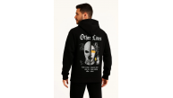 Erkek Kapüşonlu Kanguru Cepli Sweatshirt 3 İplik Pamuklu Baskılı Hoodie - Siyah Erkek Kapüşonlu Kanguru Cepli Sweatshirt 3 İplik Pamuklu Baskılı Hoodie - Siyah